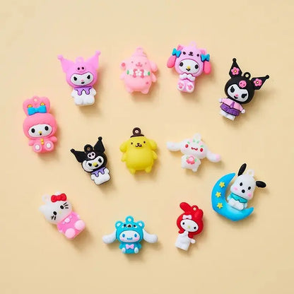 36pcs Sanrio Hellokitty Melody Doll Cartoon Gift Box Hole Outfit Children'S Handmade Cute Surprise Blind Box Birthday Girl Gift