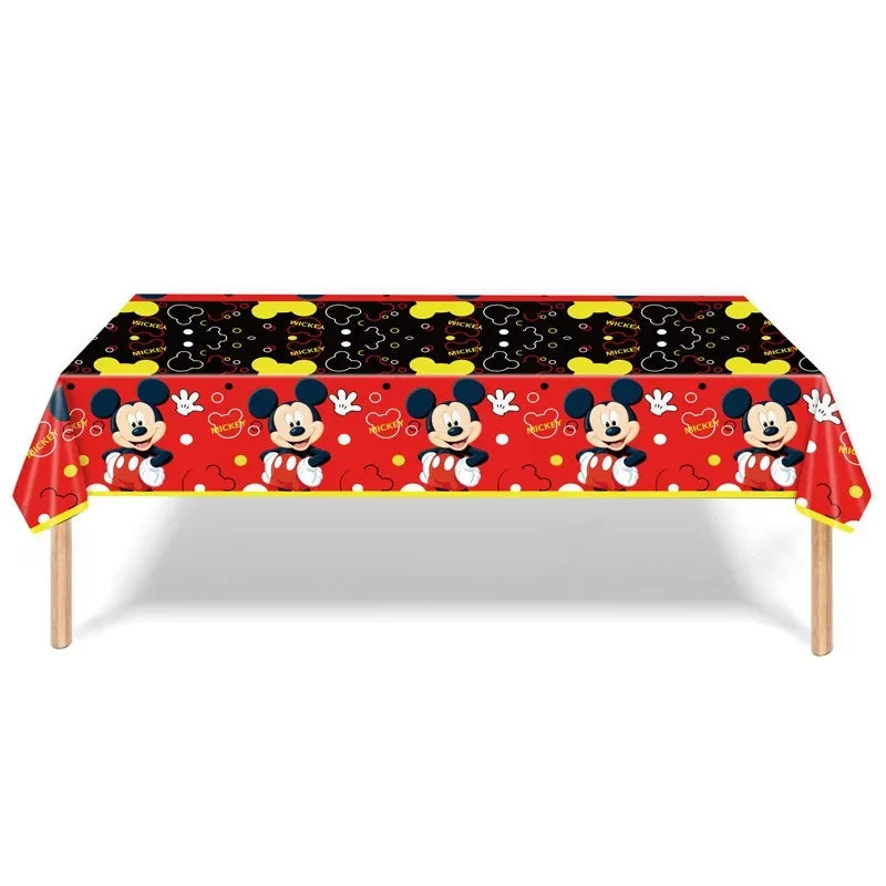 Disney's new Mickey Mouse black and red birthday party paper towel tablecloth large disposable tableware