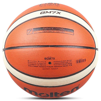 Molten GM7X Basketball PU Official Certification Competition Basketball Standard Ball Men's and Women's Training Ball SIZE 7