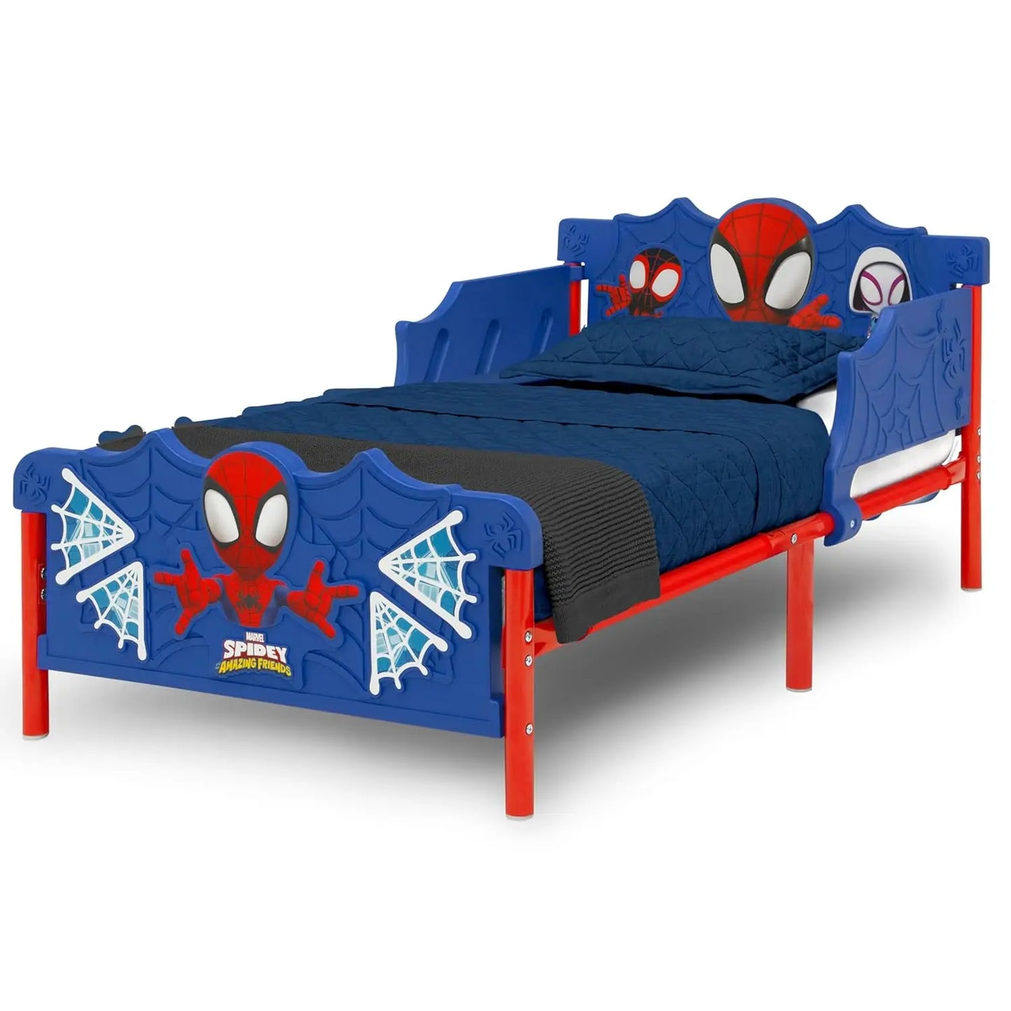 Children Spidey and His Amazing Friends 3D Toddler Bed, Blue