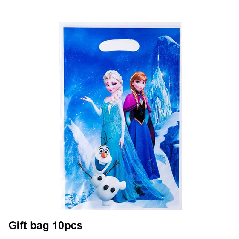 Frozen Anna Elsa Princess Birthday Party Decorations Kids Disposable Tableware Plates Cups Napkins Balloons Baby Shower Supplies