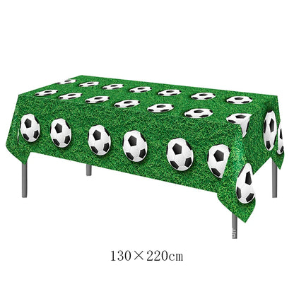 Soccer Theme Disposable Tableware Soccer Party Paper Plate Napkin Straws Cup Football Themed Birthday Party Decoration Supplies