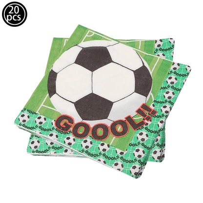 Soccer Theme Disposable Tableware Soccer Party Paper Plate Napkin Straws Cup Football Themed Birthday Party Decoration Supplies