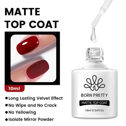 BORN PRETTY 10ml Base Gel Top Coat Rubber Gel Reinforcement Gel for Nails Tools Soak Off UV LED Nail Varnish Function Gel