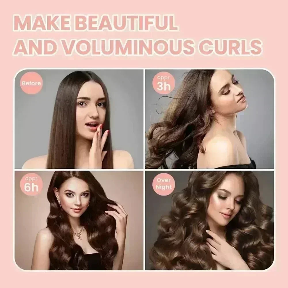 Heatless Hair Curler No Heat Hair Rollers Lazy Curling Rod Headband Soft Curls Sleeping Flexi Rods with Hook Hair Styling Tools