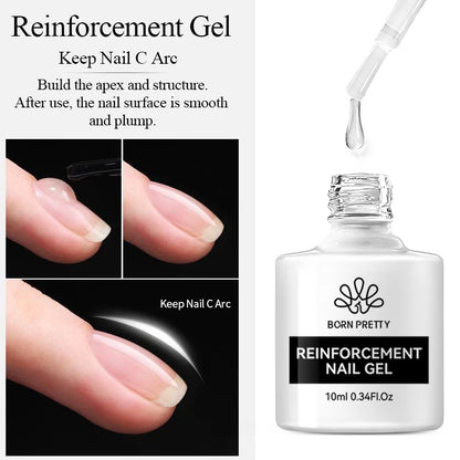 BORN PRETTY 10ml Base Gel Top Coat Rubber Gel Reinforcement Gel for Nails Tools Soak Off UV LED Nail Varnish Function Gel