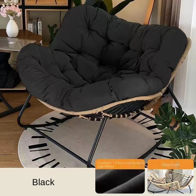 X&D Human Bird Nest Rattan Weaving Rocking Chair Leisure Sofa Home Balcony Single Lazy Sofa Rocking Chair Rattan Chair Can Sleep