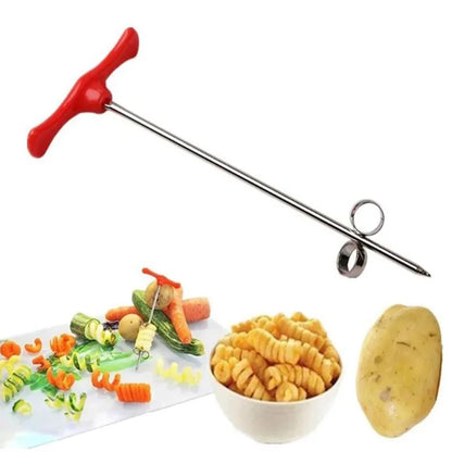 Potato Spiral Cutter Manual Roller French Fry Cutter Making Twist Shredder Grater Kitchen Gadget Cooking Tools Vegetable Slicer