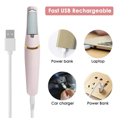 Electric Foot Grinding Skin Hard Rupture Skin Trimmer Dead Skin Foot Pedicure Rechargeable Foot Care Tool Feet Callus Remover