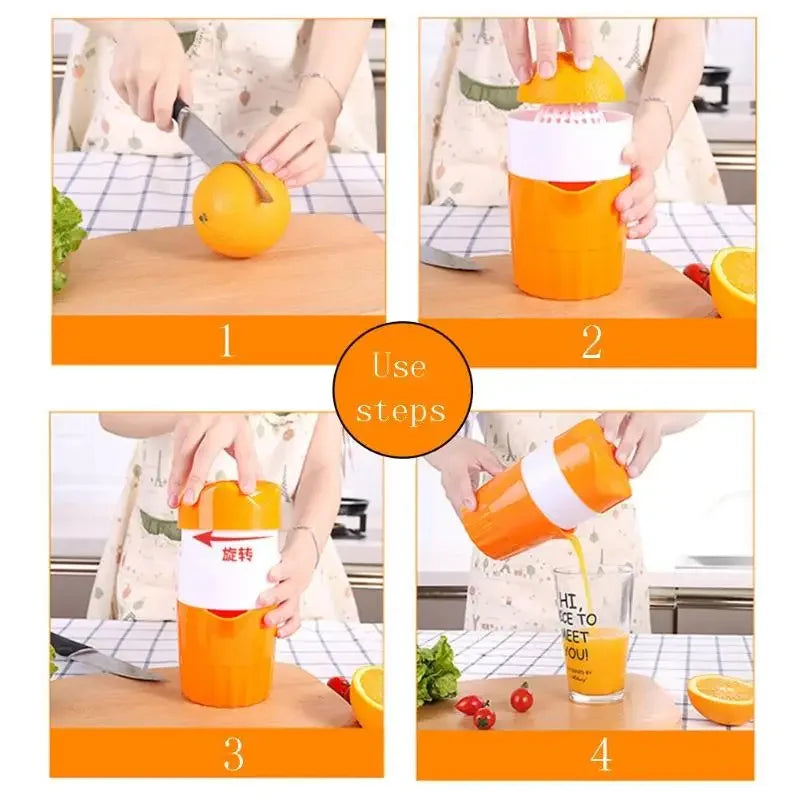 Portable Manual Citrus Juicer for Orange Lemon Fruit Squeezer Child Outdoor Potable Juicer Machine 300ML Orange Juice Cup