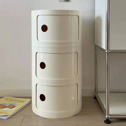 Nordic Ins Net Red Bedside Table Modern Minimalist White Round Creative Small Cabinet Mini Simple Plastic Side Cabinet 협탁