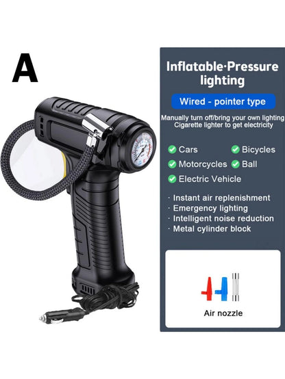 120W Handheld Air Compressor Wireless/Wired Inflatable Pump Portable Air Pump Tire Inflator Digital for Car Bicycle Balls