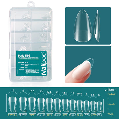 Nailpop Soft Gel Tips for Nails Acrylic Material Medium Almond/Coffin Artificial Nail Capsule Accessories and Tools 120pcs/box