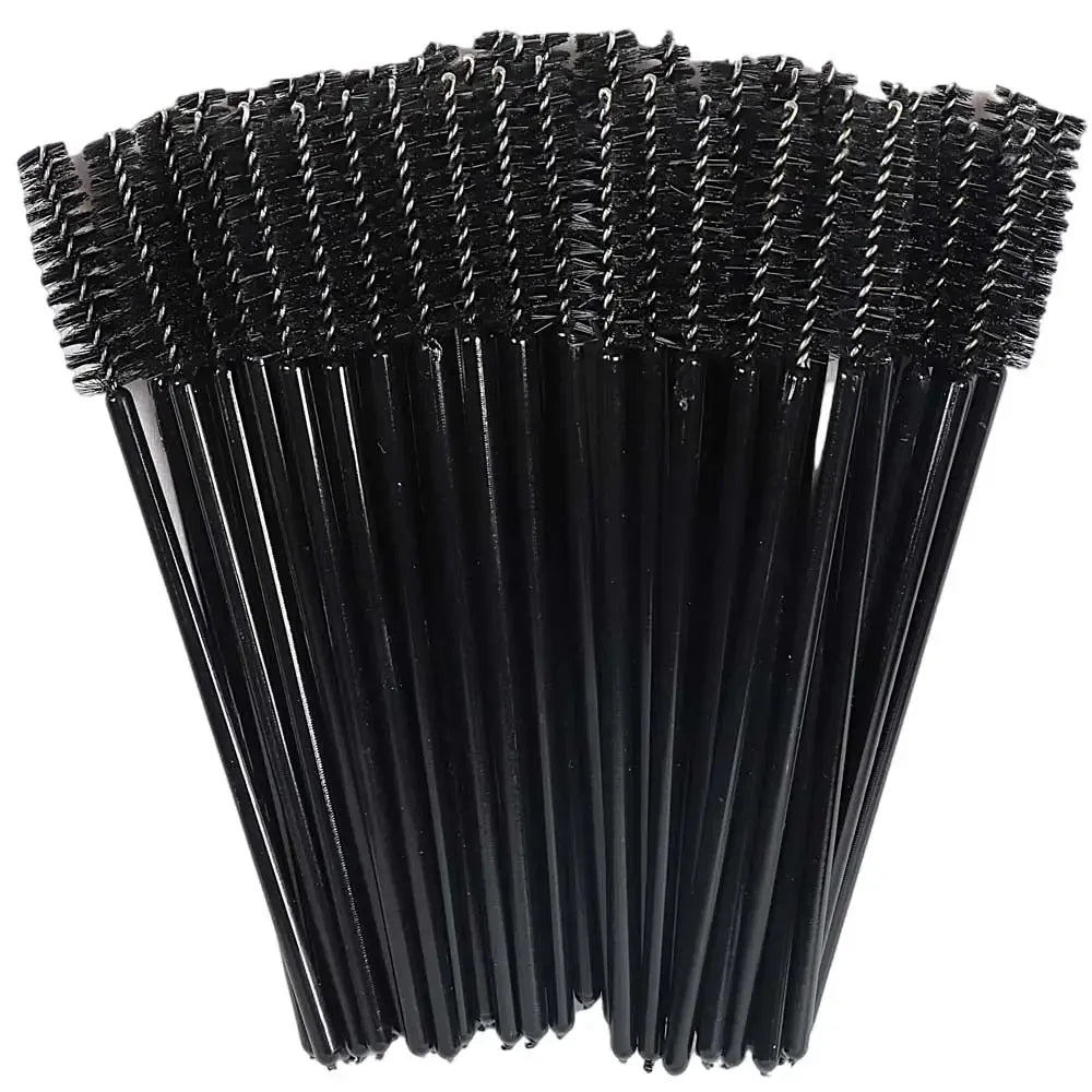 CNKESS 50pcs Disposable Eyelash Brushes Extension Crystal Eyebrow Brush Mascara Wand Eye Lashes Cosmetic Tool Set Makeup Beauty