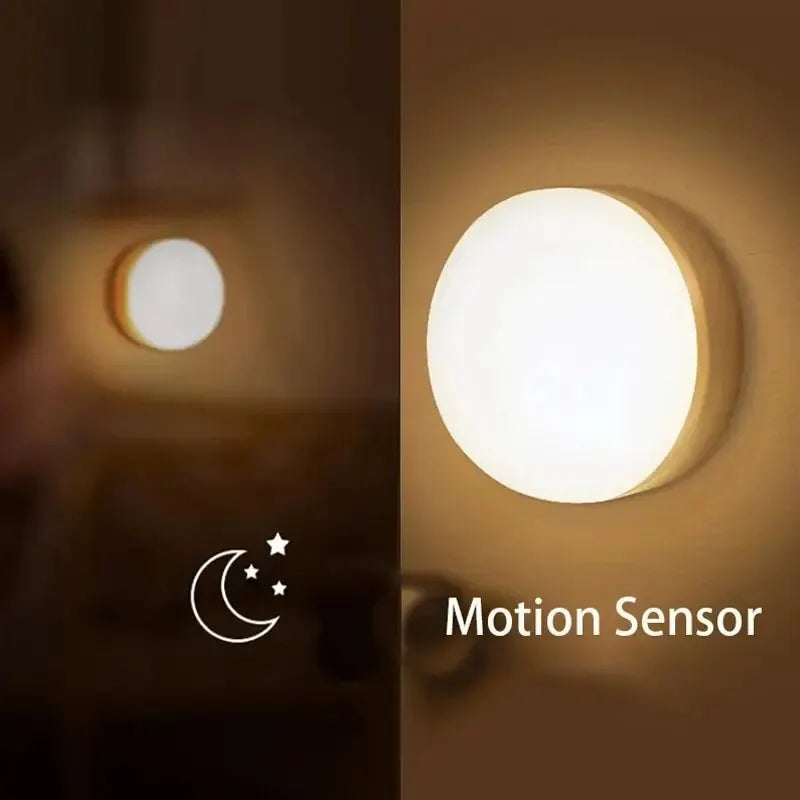 LED Night Light Smart Human Body Sensor Magnetic Suction Wireless-Use No Video Flicker Night Lamp for Closet Stair Bed