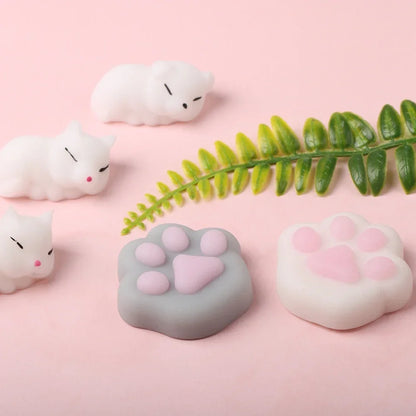 Cartoon Animal Mochi Cat Seal Healing Toy Soft Squeeze Gift Novelty Stress Relief Venting Joking Decompression Funny Toy