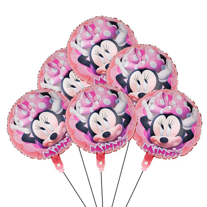 Minnie Mouse Birthday Party Decoration Girls Disposable Tableware Balloon Cups Plates Tablecloth Balloon Baby Shower Party Decor