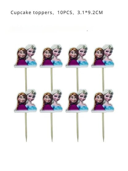 Disney Frozen Birthday Party Elsa Anna Disposable Tableware, Paper Cups, Napkins Decoration