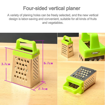 Stainless Steel Mini Four-Sided Grater Planer Multifunctional Peel Cutter Ginger Garlic Fruit Grater Home Kitchen Accessories