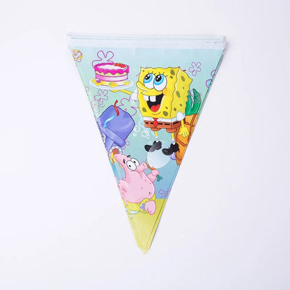 Cartoon Spongebob Theme Kids Birthday Plates Cups Napkins Disposable Tableware Supplies child Baby Birthday Party Decoration Set