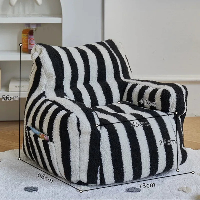 Single Sofa Chair Cartoon Seat Baby Sofa Children Sofa Cute Lazy Bean Bag Environmentally Friendly Thickened Portable Sofa Chair