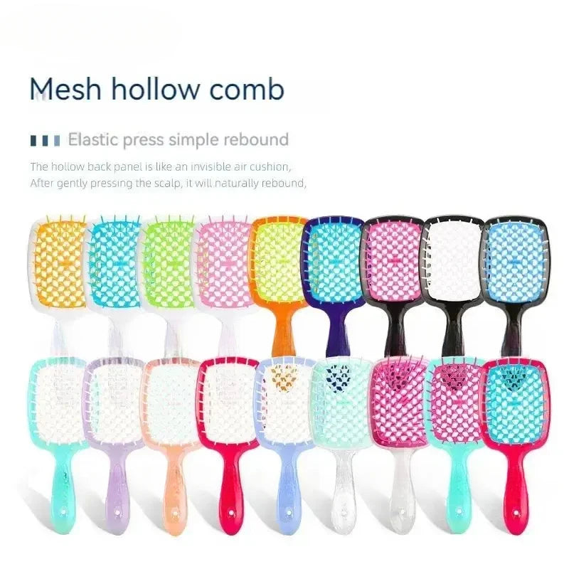 Head Massage Hollow Comb Honeycomb Comb Wet And Dry Fluffy Styling Rib Comb Anti-Hair Loss Scalp Massage Air Cushion Comb