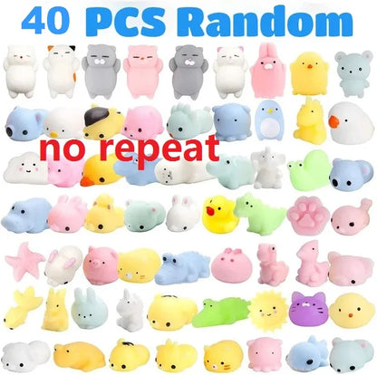 50-5PCS Kawaii Squishies Mochi Anima Squishy Toys For Kids Antistress Ball Squeeze Party Favors Stress Relief Toys For Birthday