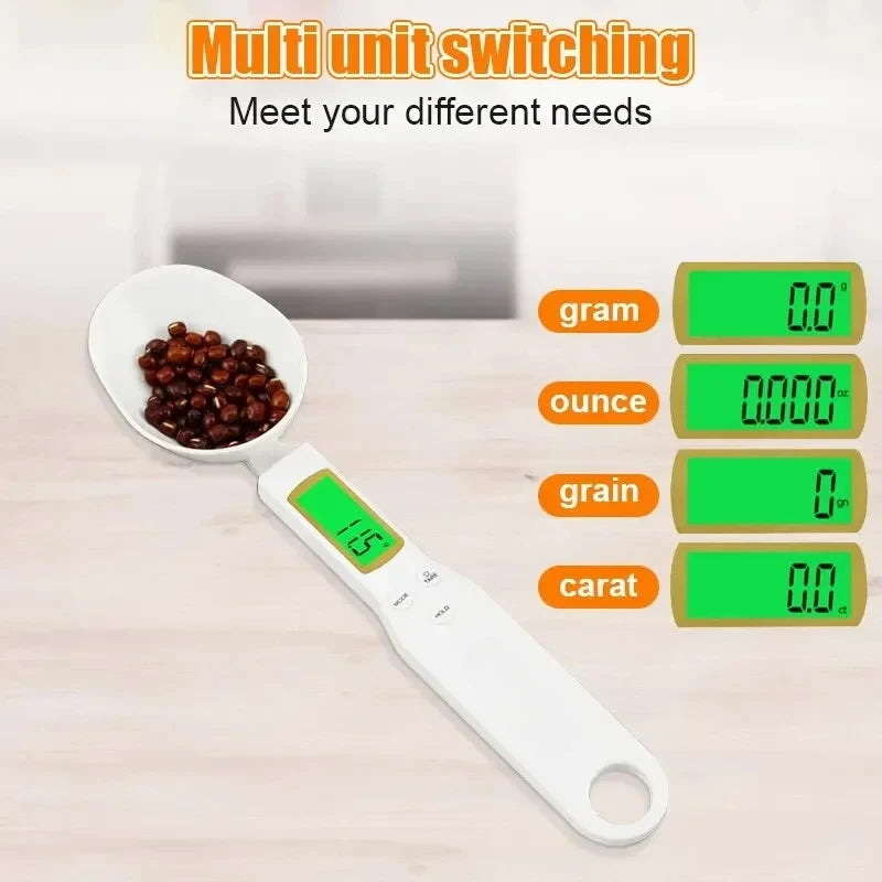 1pc Mini Spoon Scale Digital Kitchen Scale Electronic LCD Food Scale 0.1-500g Weight Measuring Kitchen Tool for Milk Coffee