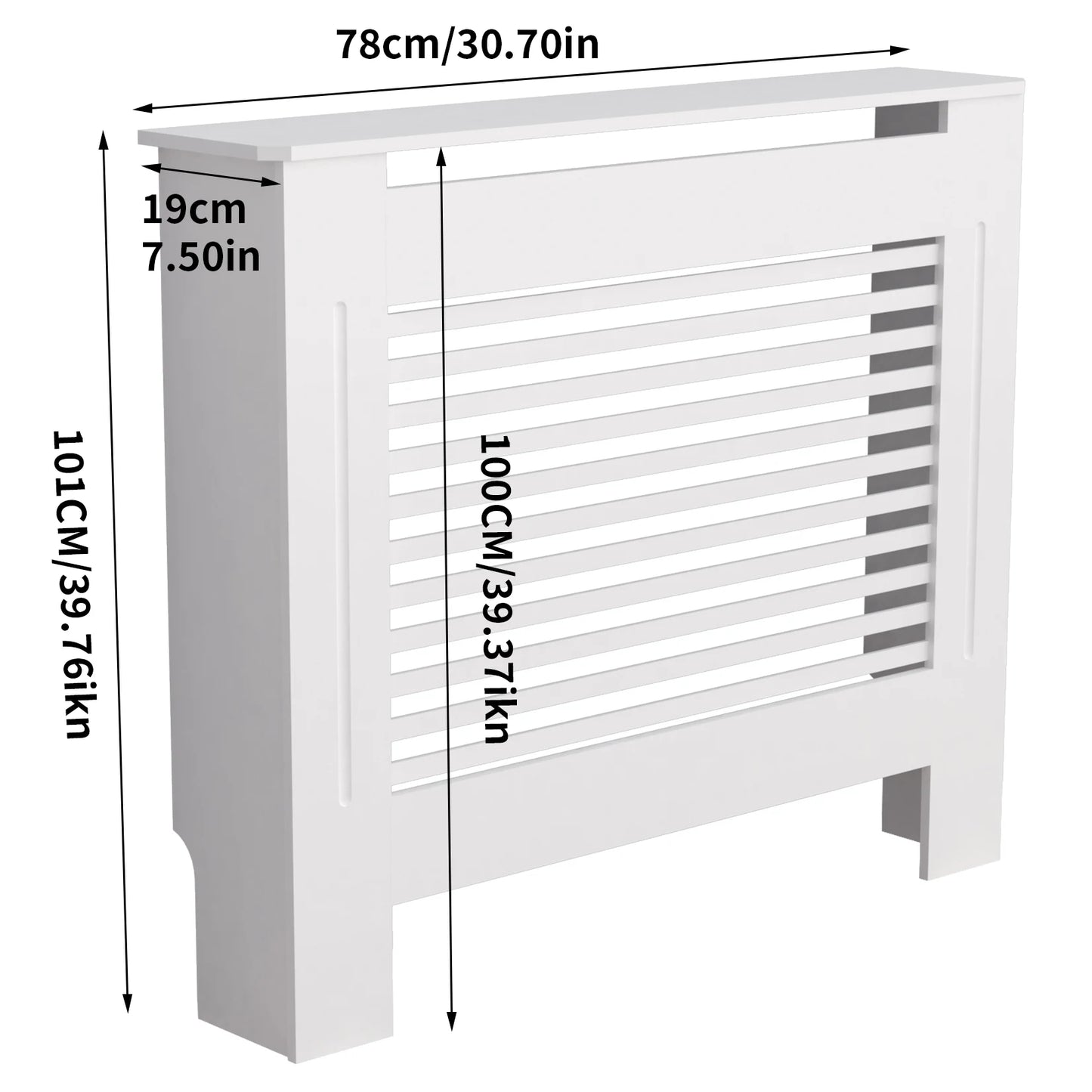 Super Tall 100CM Radiator Cover Strong Grill Shelf Cabinet MDF Cupboard Modern Vertical/Horizontal Style