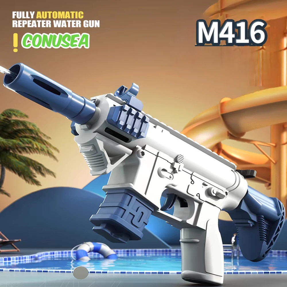 M416 Water Gun Mini Water Guns Manual Continuous Shooting Guns Pistol Watergun Outdoor Games Water Pool Beach Toy for Children