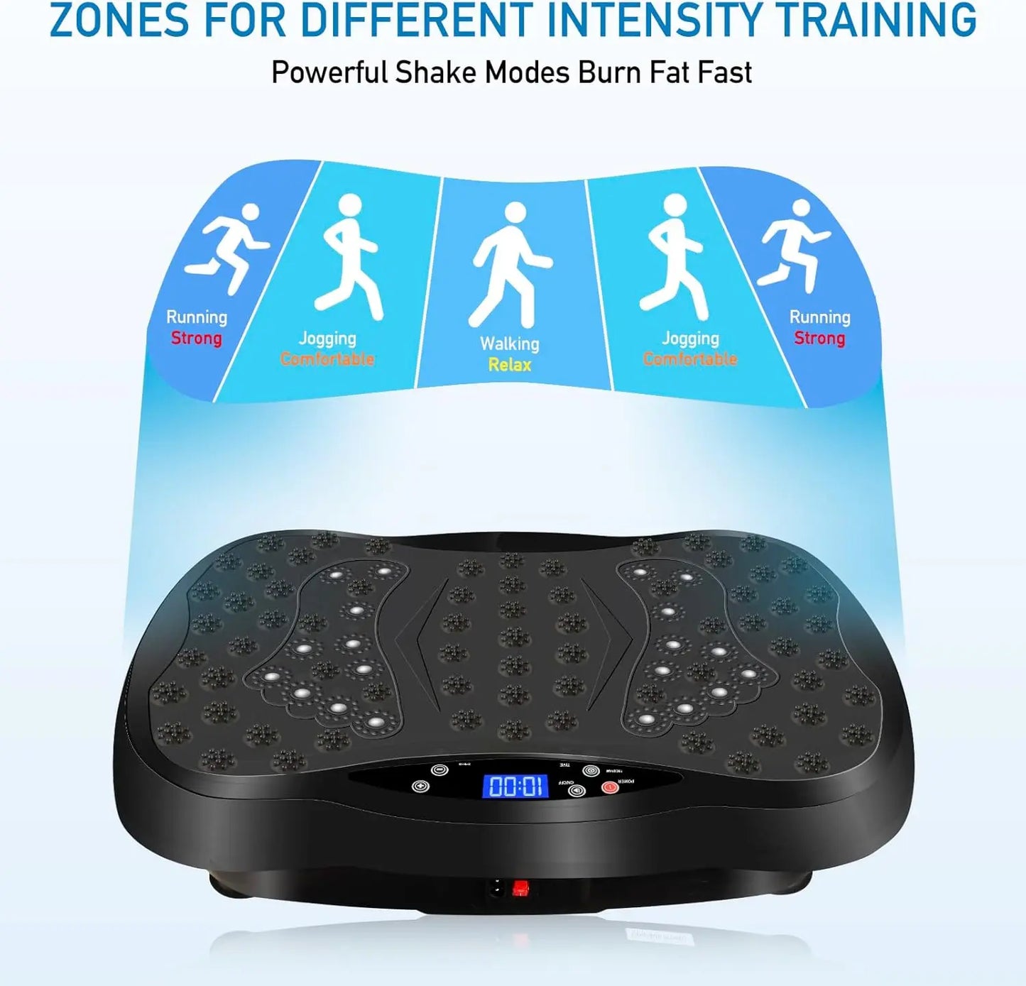 Plate Exercise Machine with Remote Control, Vibration Platform, Whole Body Workout Machine, Fitness Machine, Foots Mas