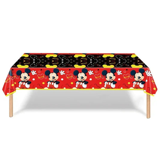 Disney's new Mickey Mouse black and red birthday party paper towel tablecloth large disposable tableware