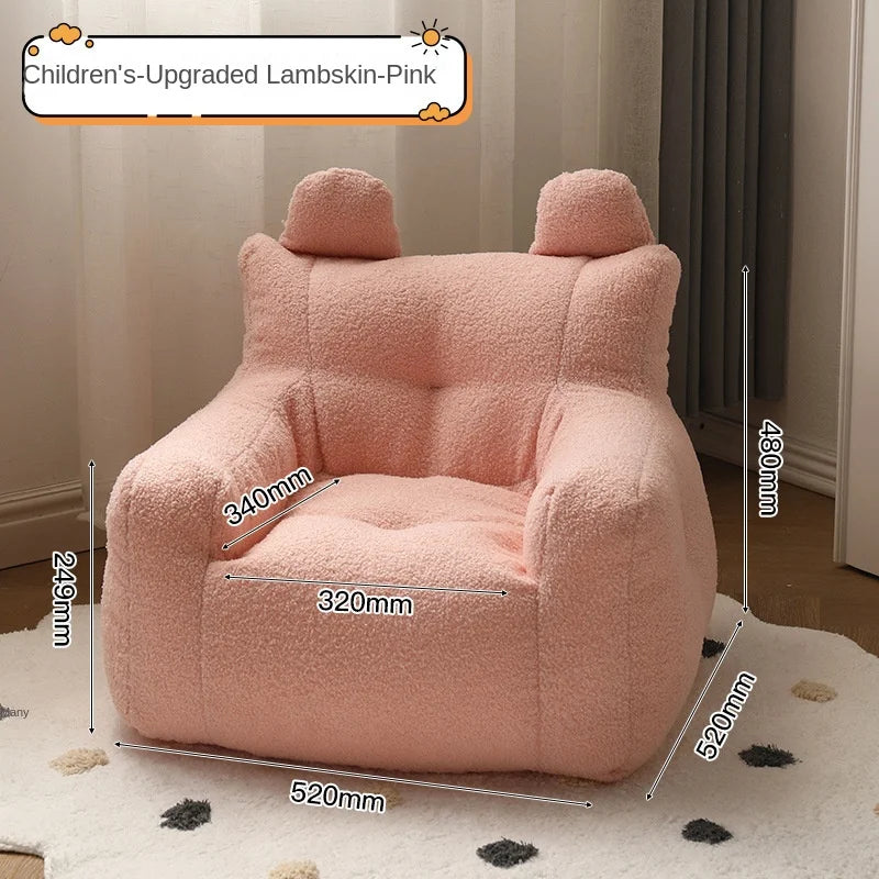 Single Sofa Chair Cartoon Seat Baby Sofa Children Sofa Cute Lazy Bean Bag Environmentally Friendly Thickened Portable Sofa Chair