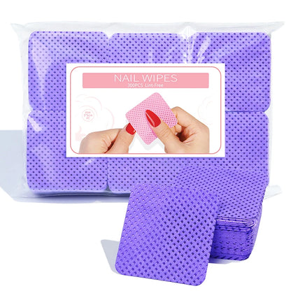 Lint-freeNail Polish Remover Gel Nail Wipes Nail Cotton Pads Manicure Pedicure Makeup Gel Nail Art Cleaning Tools