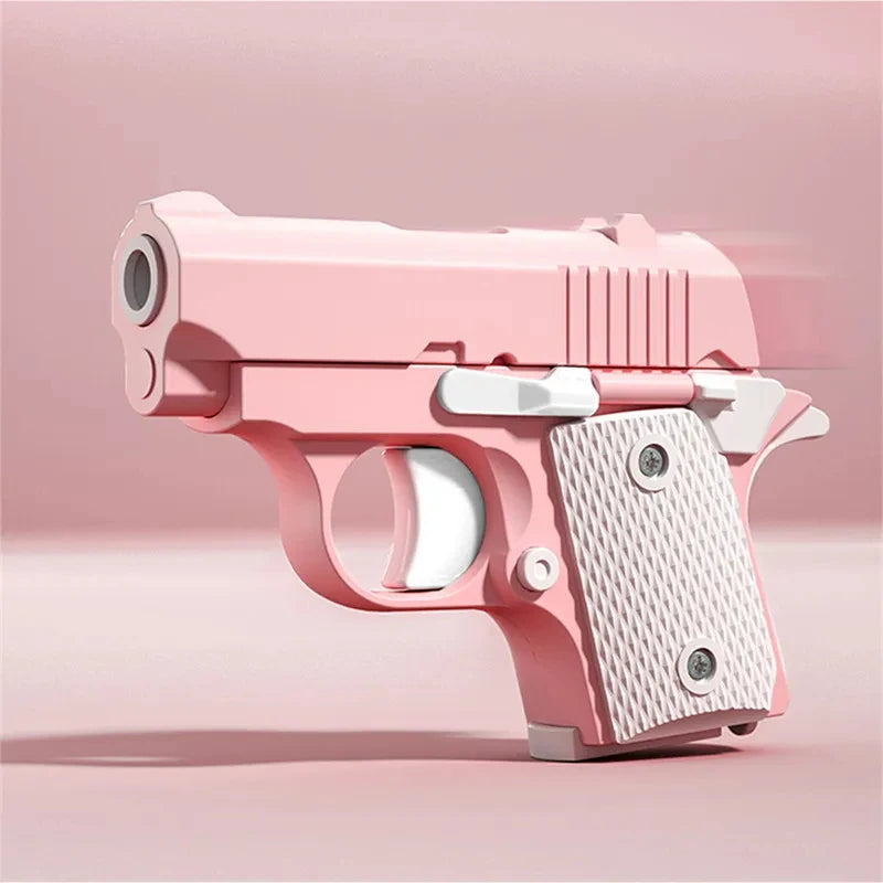 UNGH 3D Gravity Gun Straight Jump Mini Pistol Model Anti-stress Fidget Toys Children Push Card Stress Relief Toy for Kids Adult