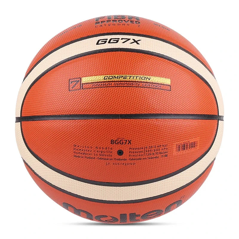 Molten GG7X Basketball PU Leather for Adult Teenager Children Outdoor Indoor Match Training FIBA Approved