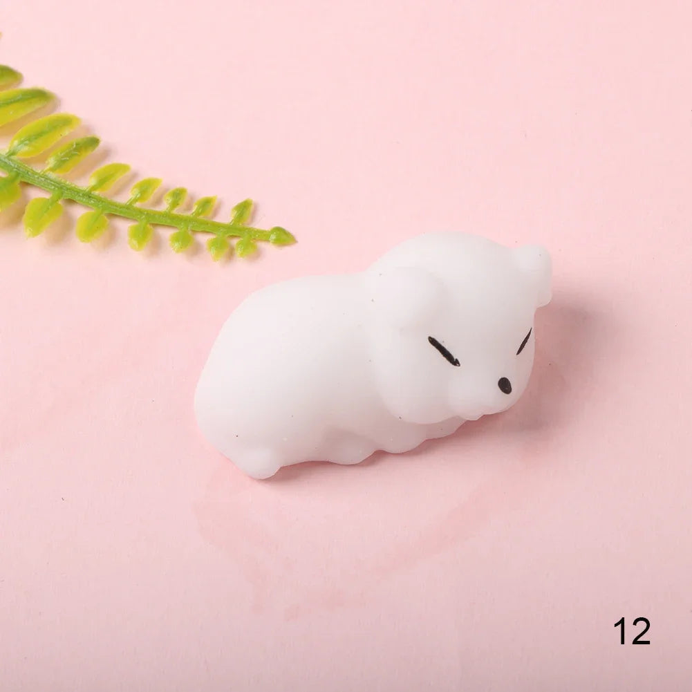 Cartoon Animal Mochi Cat Seal Healing Toy Soft Squeeze Gift Novelty Stress Relief Venting Joking Decompression Funny Toy