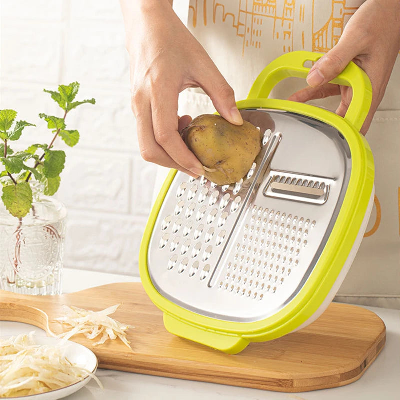 3-in-1 Plastic Manual Vegetable Chopper Slicer Cheese Carrot Shredder Potato Grater French Fry Cutter Kitchen Fruit Accessories